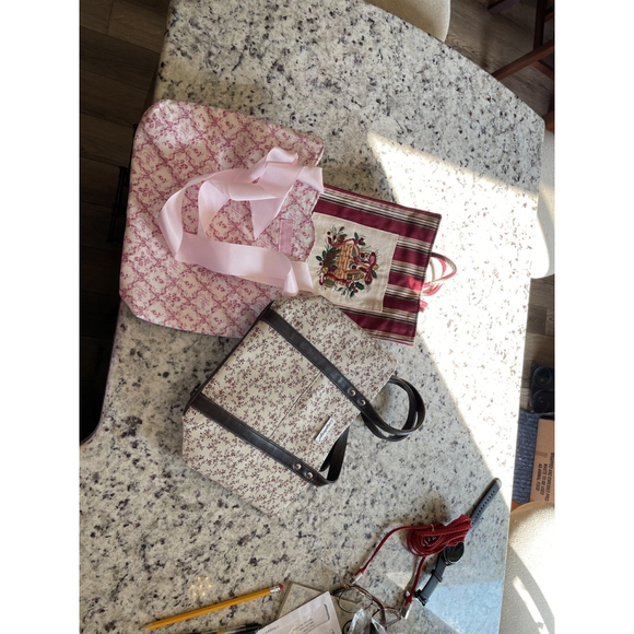 3 Longaberger tote/purse/lunch Bag - Picture 1 of 9
